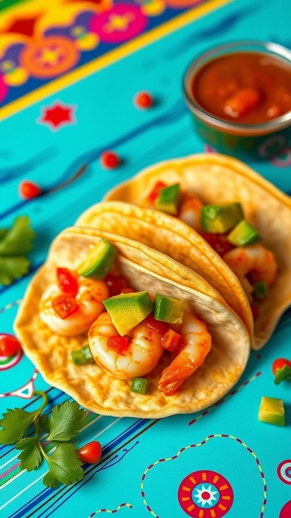 Spicy Shrimp Tacos in Mini Tortillas