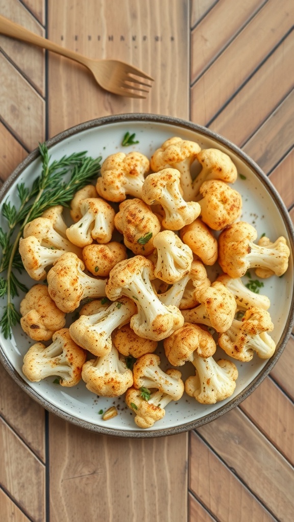 Zaatar roasted cauliflower on a plate