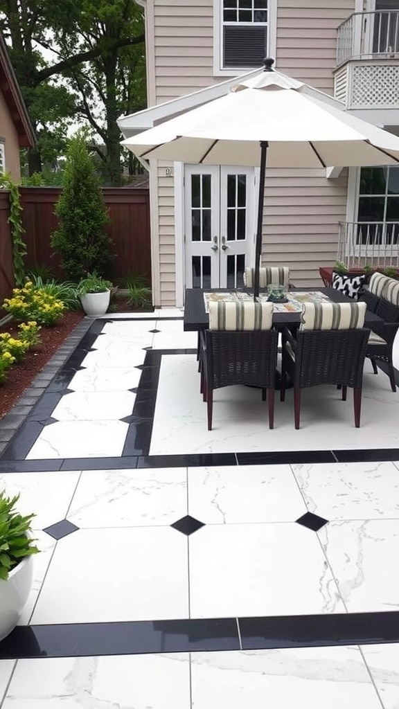Colorful abstract epoxy flooring in an outdoor walkway