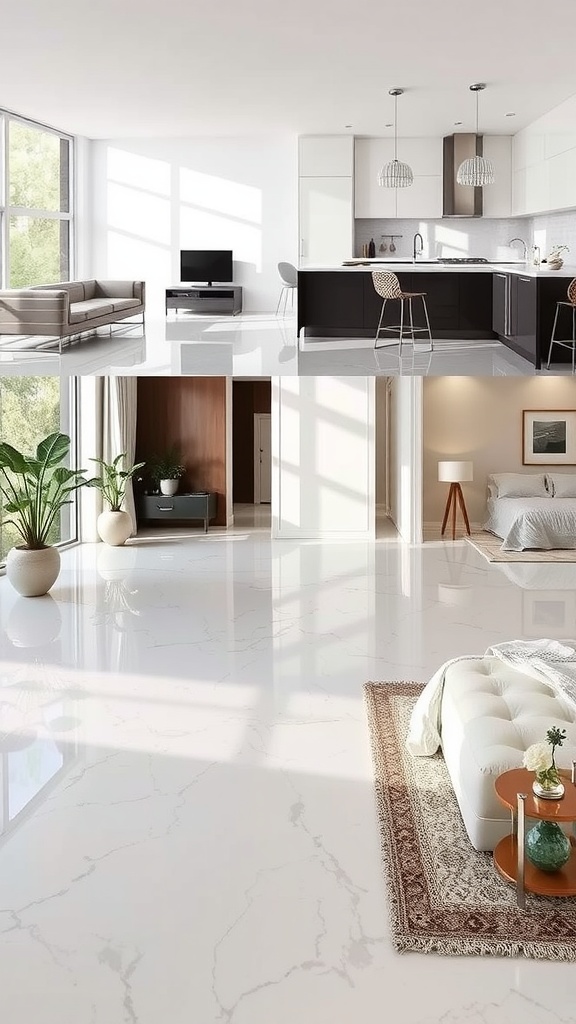Color samples for custom concrete flooring options.