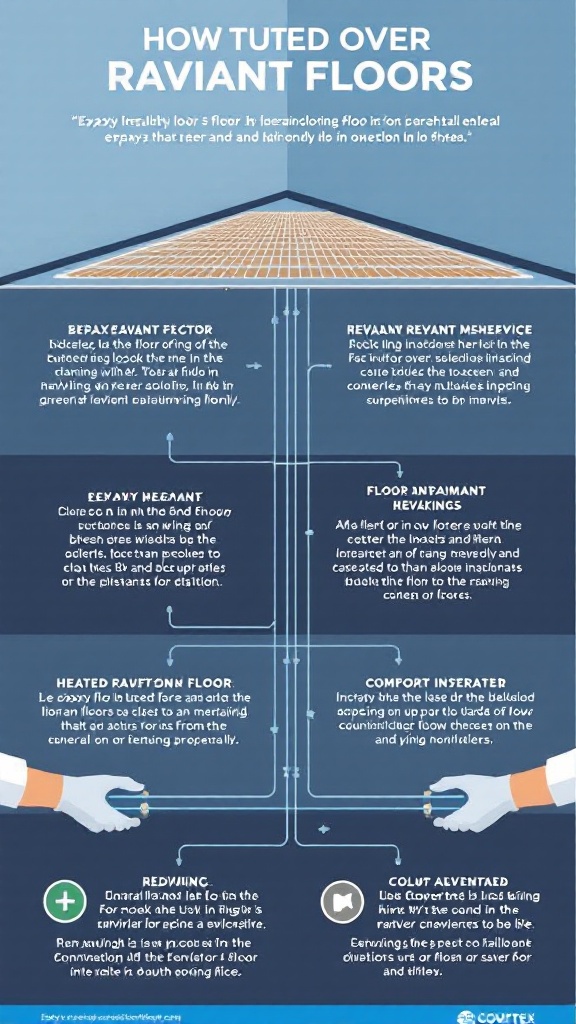 Infographic showing compatibility of flooring options with radiant heat systems.