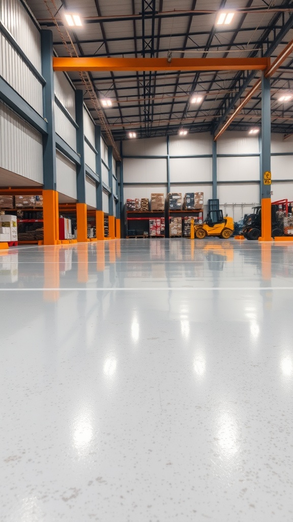 Cost-effective epoxy flooring in a spacious area