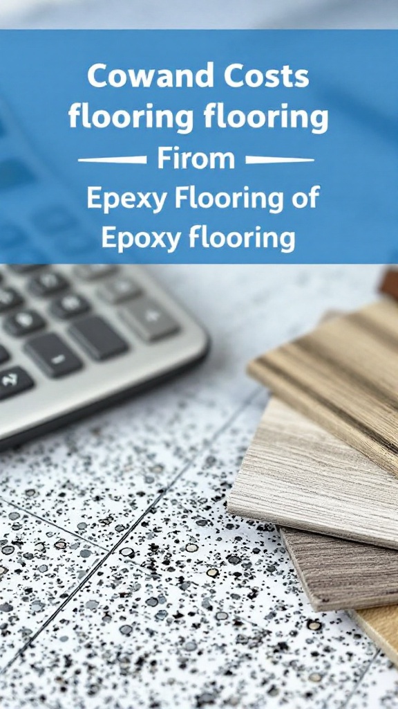 Calculator and samples of epoxy flooring materials