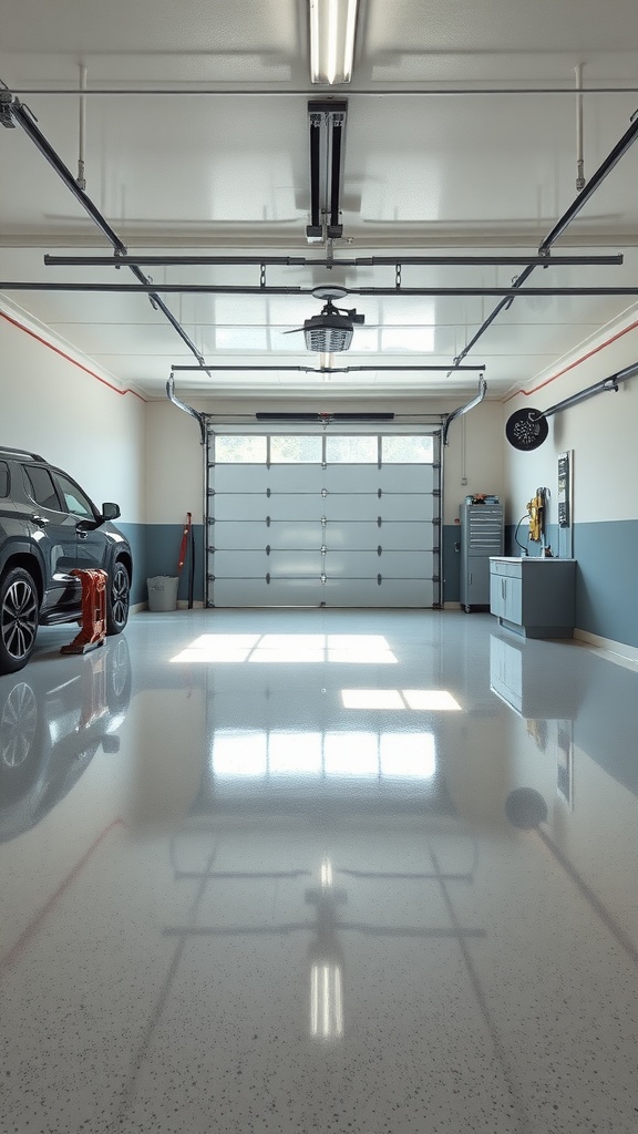Cost comparison table for epoxy flooring versus other flooring options.