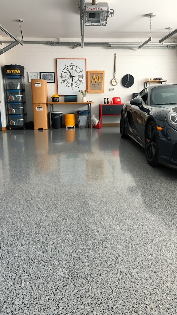 Cost comparison chart for epoxy flooring and other materials.