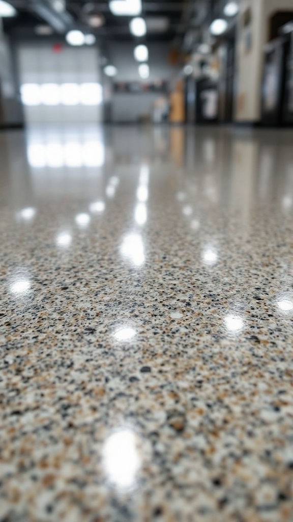 Smooth and shiny floor surface in a modern space