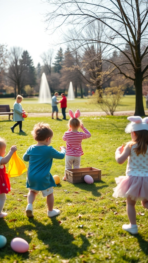 Colorful Easter egg cookies decorated with icing and sprinkles