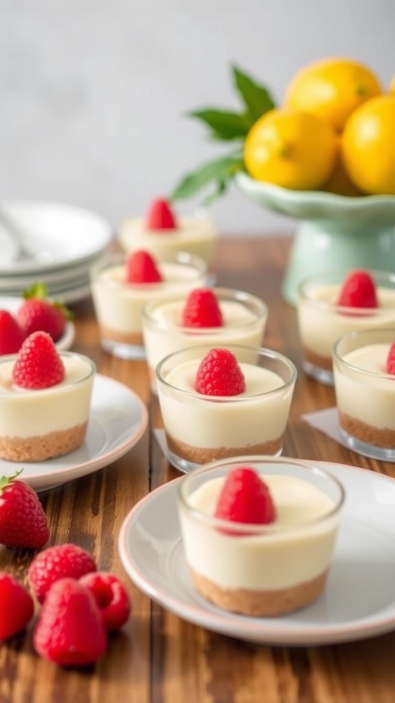 Delicious no bake lemon raspberry cheesecake cups