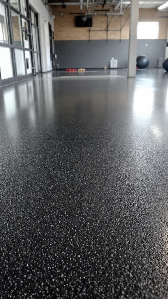 Close-up of a textured gym floor providing good grip and traction.