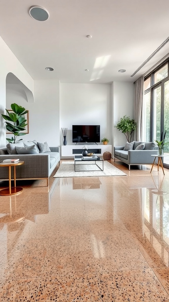 Comparison of epoxy flooring, tiles, and hardwood flooring pros