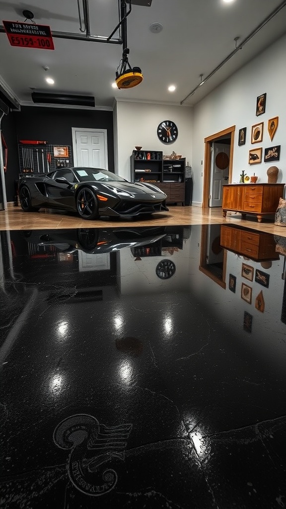 Fantasy themed epoxy floor designs in a kids room.