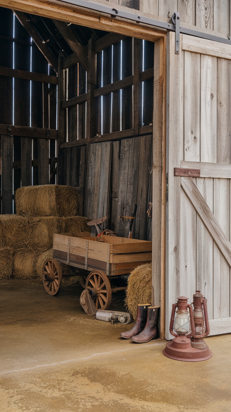 Interior of a rustic bar with polished epoxy flooring and wooden beams.