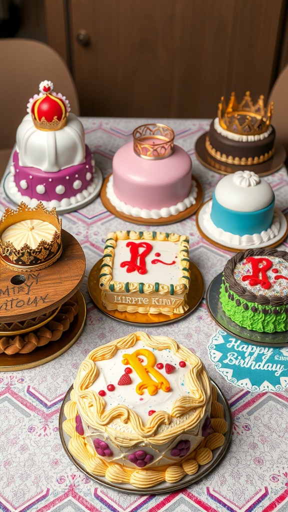 A beautifully decorated King Cake with vibrant colors, representative of festive celebrations.