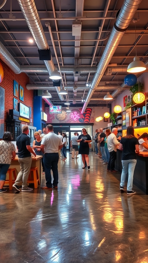 A well-installed metallic epoxy floor in a garage, showcasing a shiny, patterned surface.
