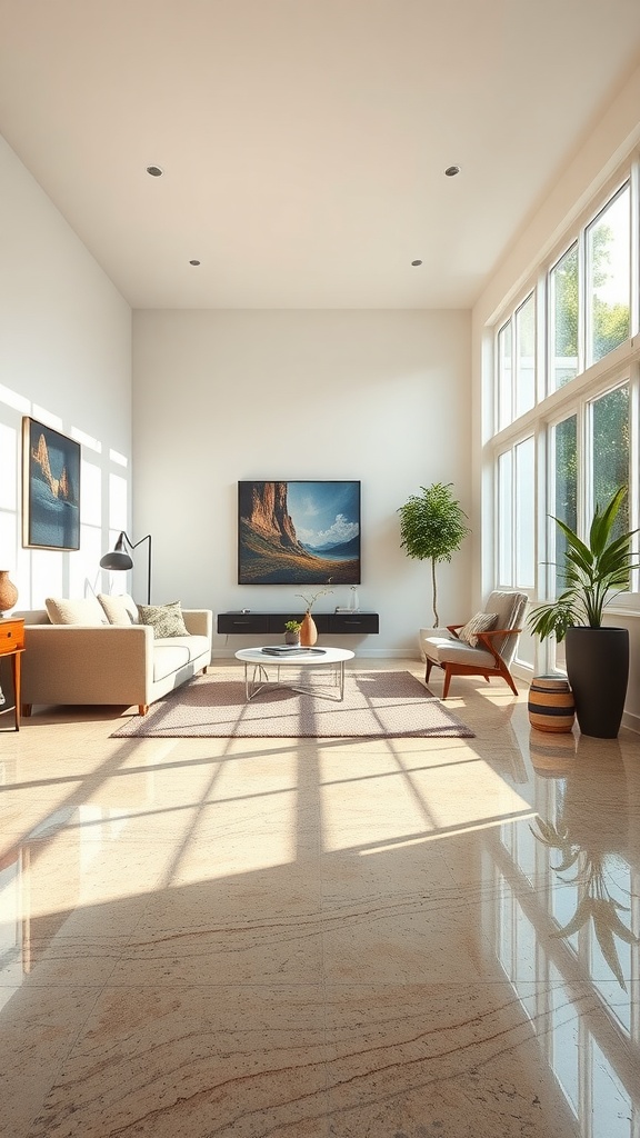Epoxy flooring installation showcasing a clean and polished surface.