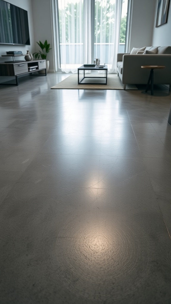 Image showing a section of concrete floor with heating system integration