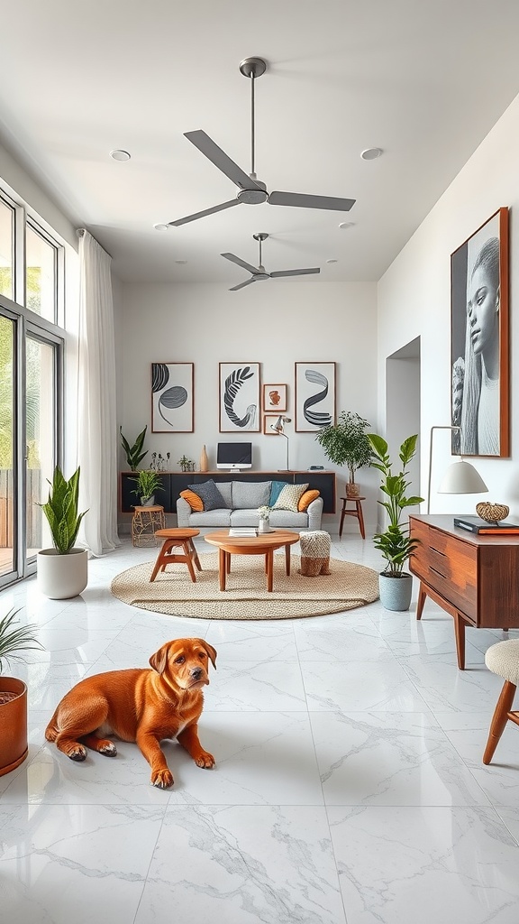A seamless, photorealistic marble texture with swirling veins in white and gray, featuring a high-gloss resin-like finish.