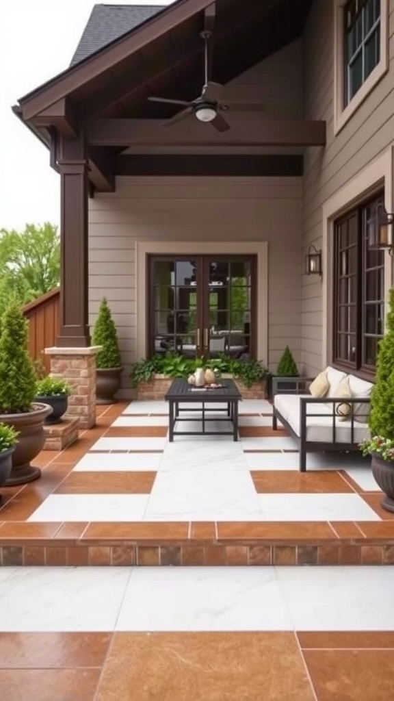Epoxy walkway featuring leaf patterns in a natural setting.