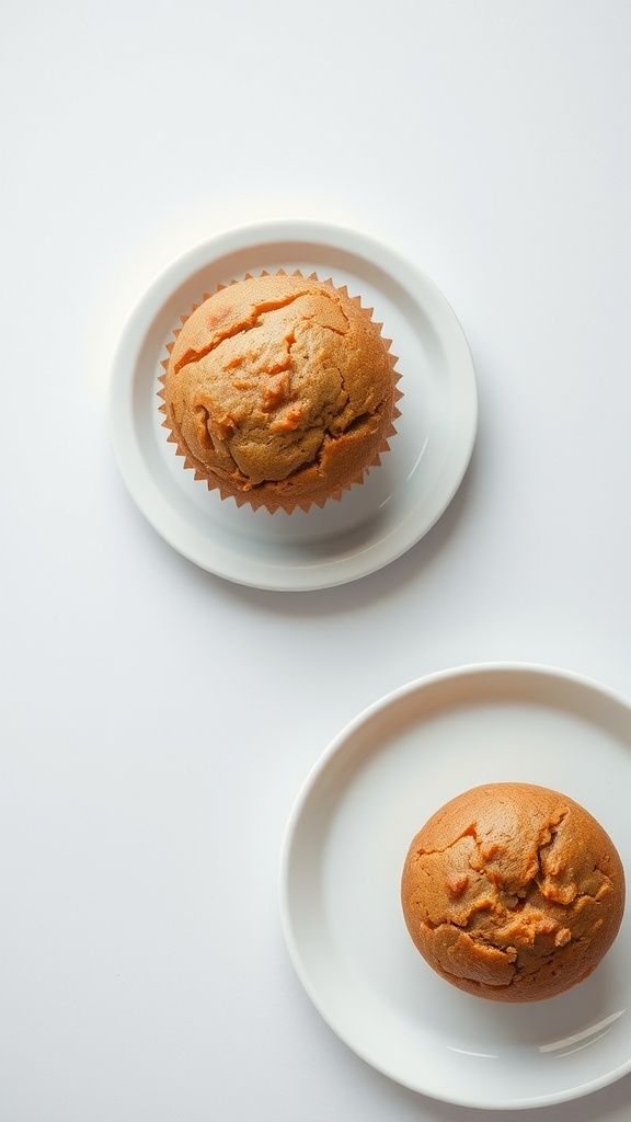 Cinnamon sugar donut muffins on white plates