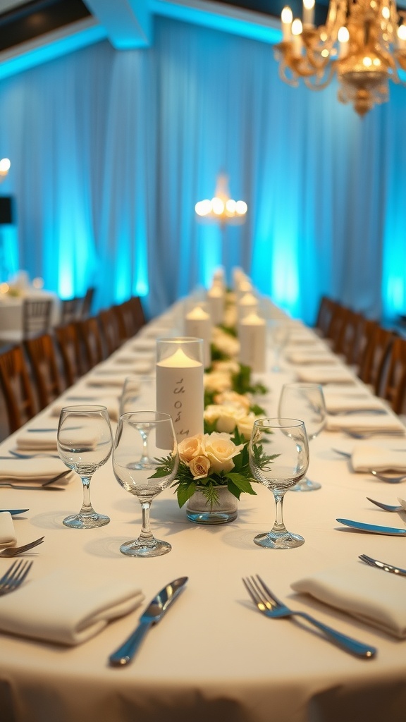Table setting with personalized place cards