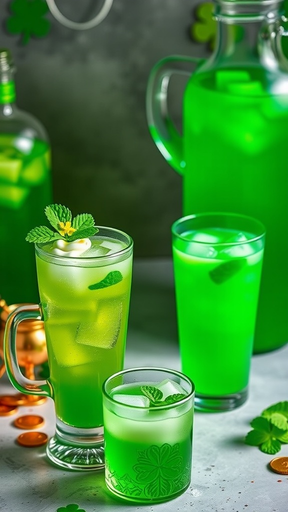 A refreshing Pineapple Green Tea Spritzer in a glass, garnished with mint leaves.