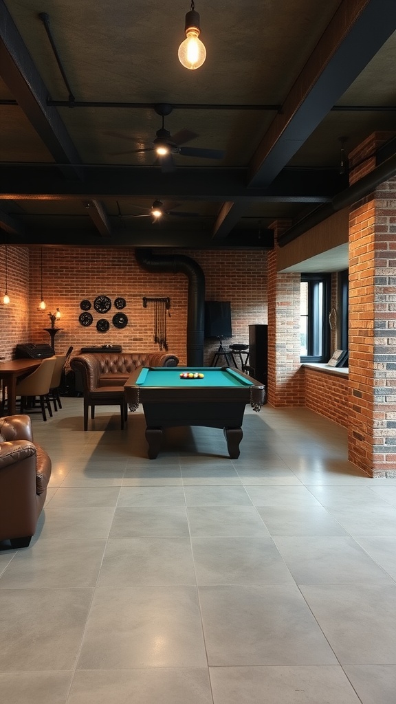 A person preparing a basement floor for epoxy application by filling cracks and cleaning the surface