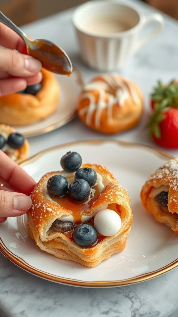 Savory mushroom and Gruyère vol-au-vent pastries