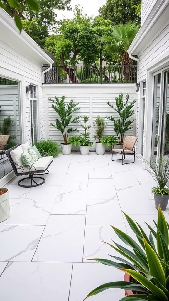 Seasonal color palette for epoxy floor designs with plants and decor