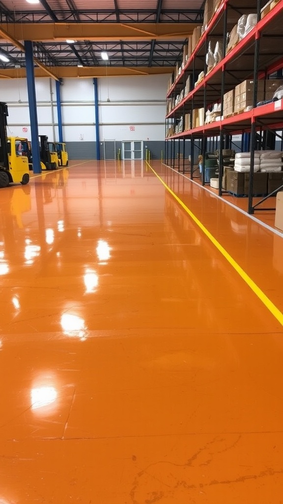 Thermometer in an industrial environment with epoxy flooring