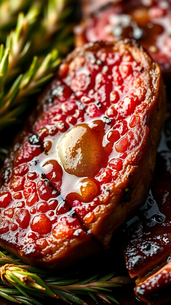 A delicious plate of garlic butter steak bites and roasted potatoes.
