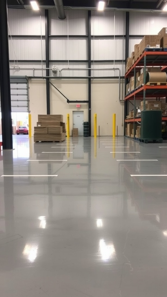 Color samples of epoxy coatings and paints for industrial flooring.