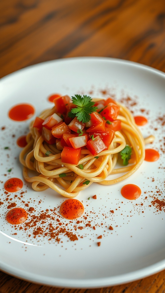 A bowl of Pico de Gallo, a fresh salsa made with tomatoes, onions, and cilantro.