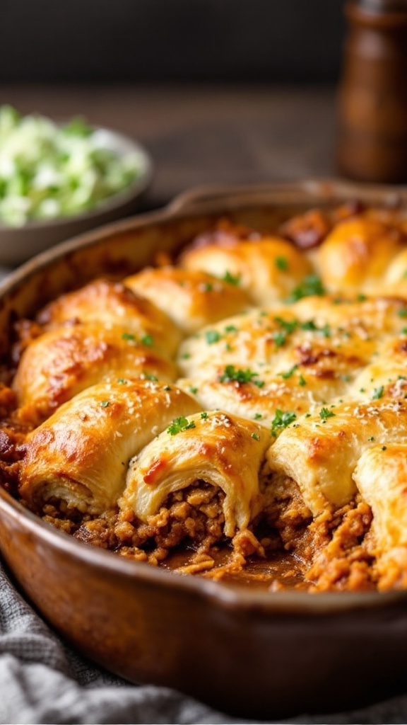 BBQ Pulled Pork Crescent Roll Bake