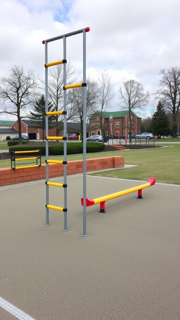 Outdoor gym agility and balance training equipment