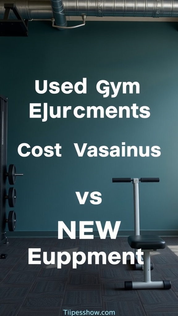 Used gym equipment in a modern gym setting.
