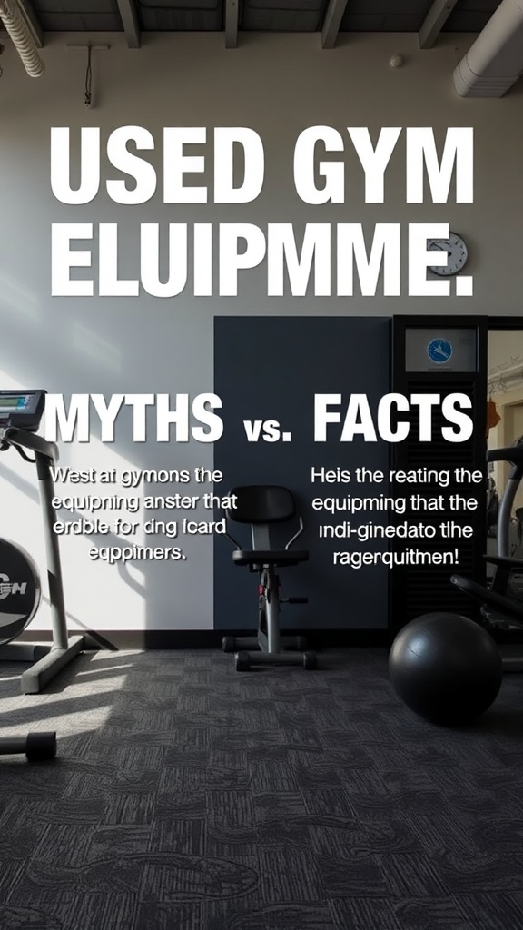 Used gym equipment in a fitness setting