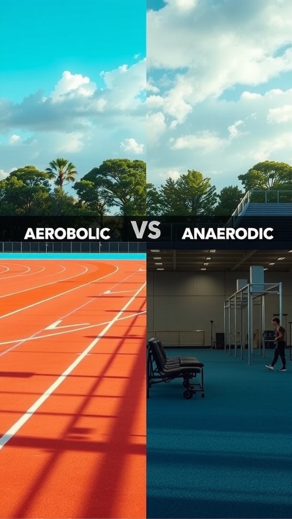 Comparison of aerobic and anaerobic training environments