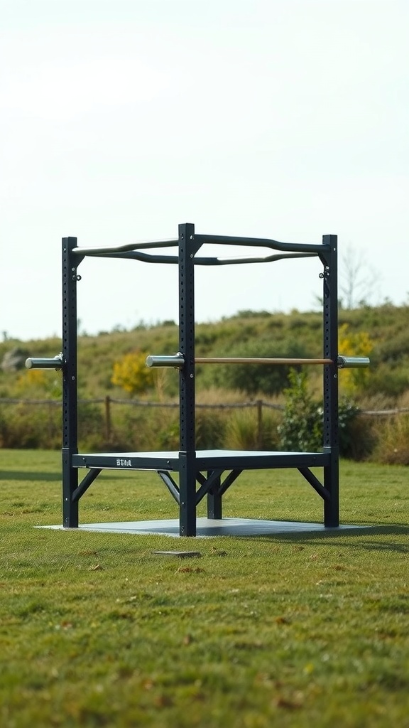 Outdoor strength training platform with weather-resistant features