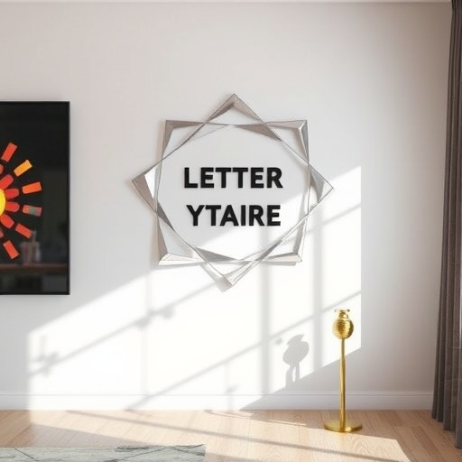 Umbra Prisma Wall Decor featuring geometric shapes and a lettered message