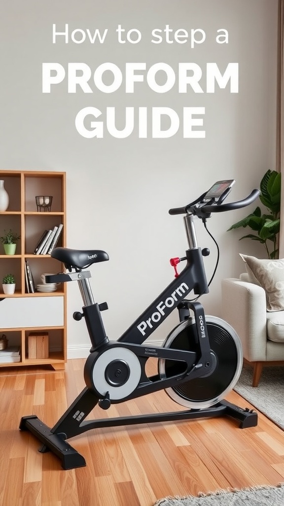 ProForm exercise bike in a stylish room setting