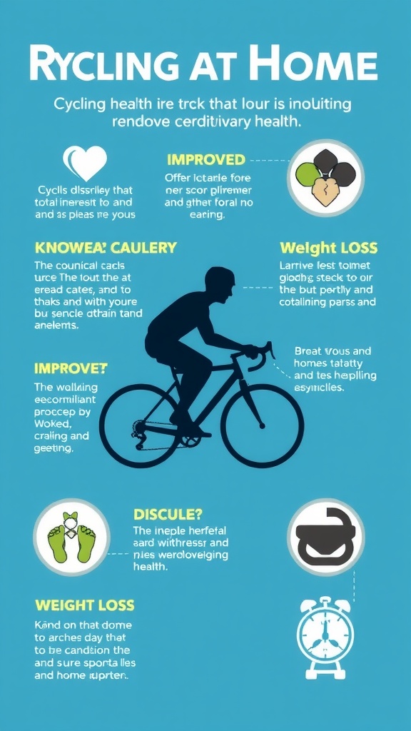 A home exercise bike with a person pedaling, emphasizing the ease of home workouts.