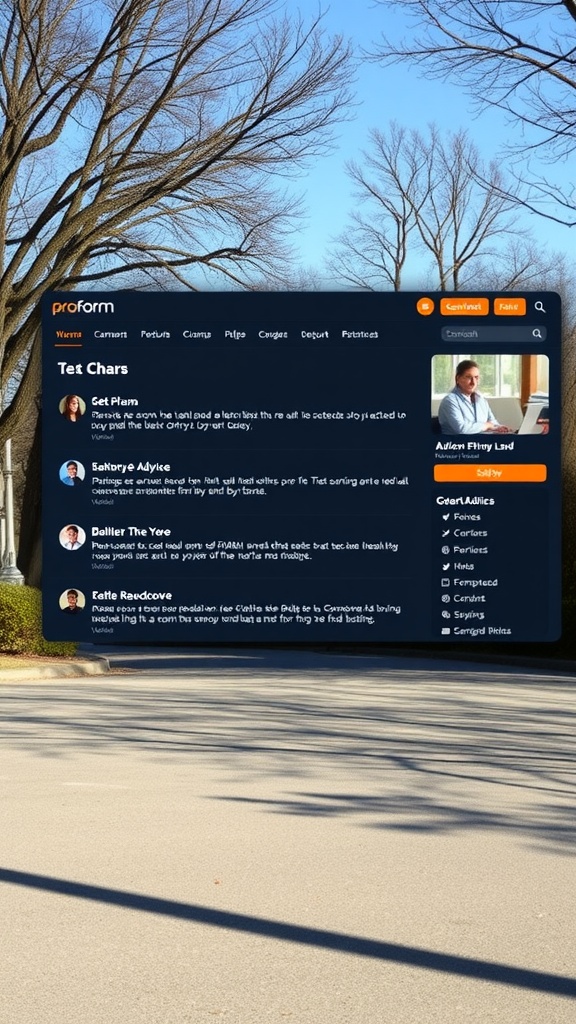 Screenshot of ProForm community support page with user comments and interactions.