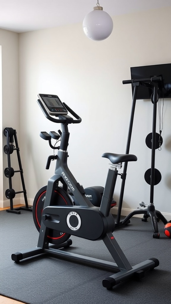 A ProForm exercise bike in a modern home gym setting