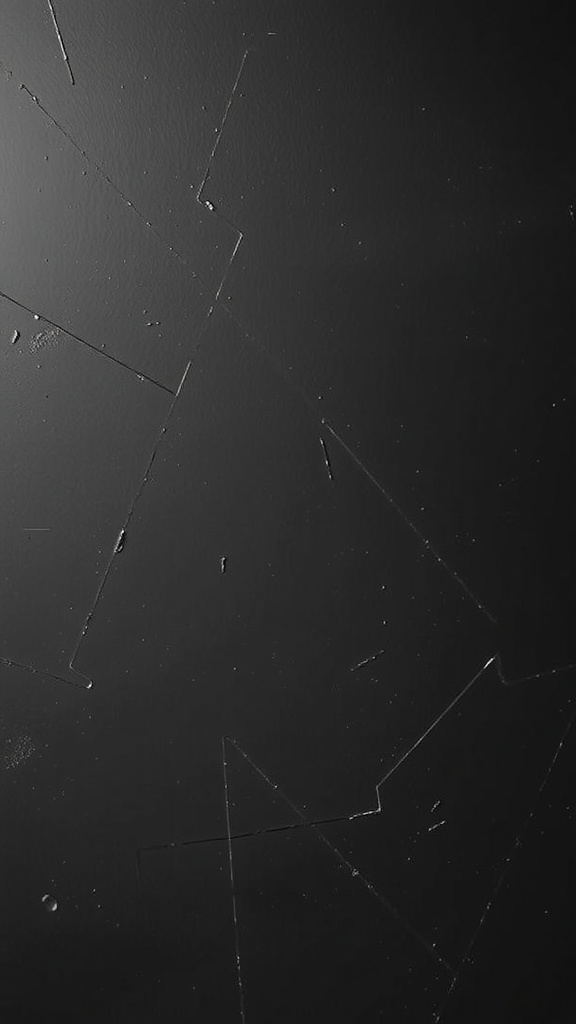 Black textured surface with angular patterns