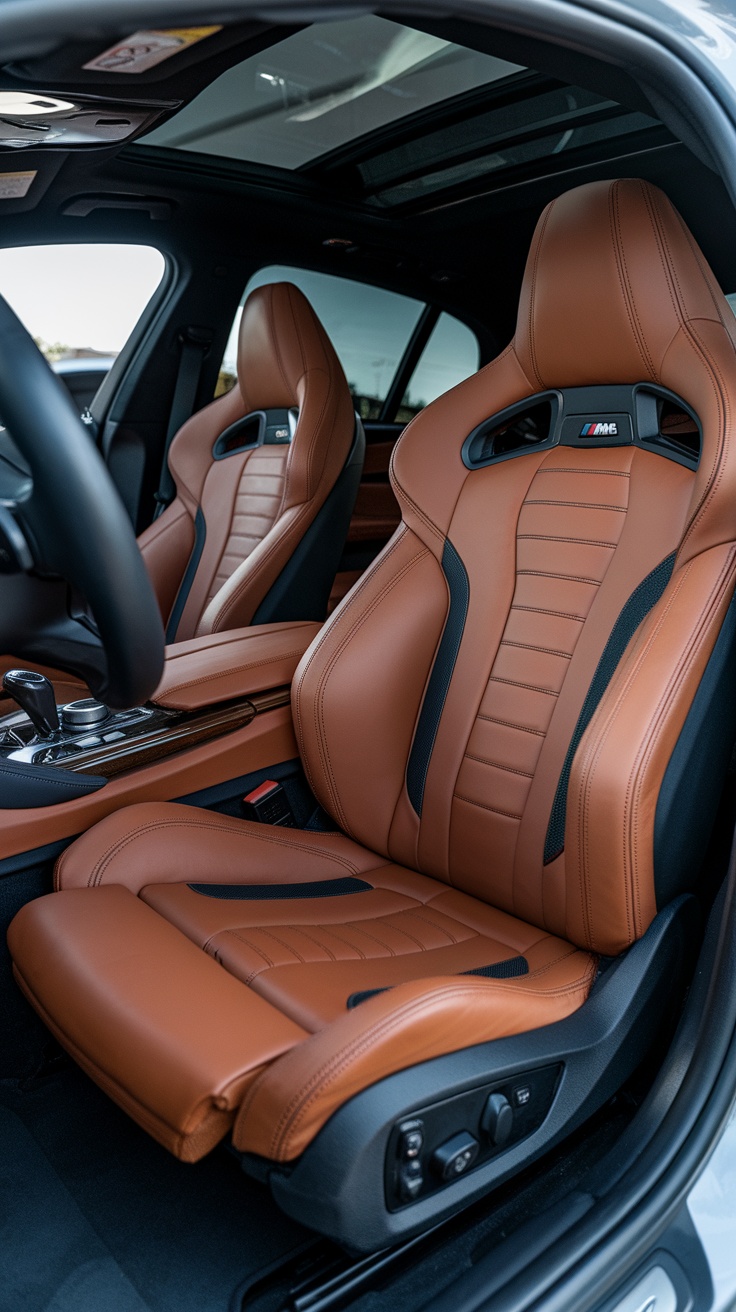 BMW M5 F90 leather seats interior