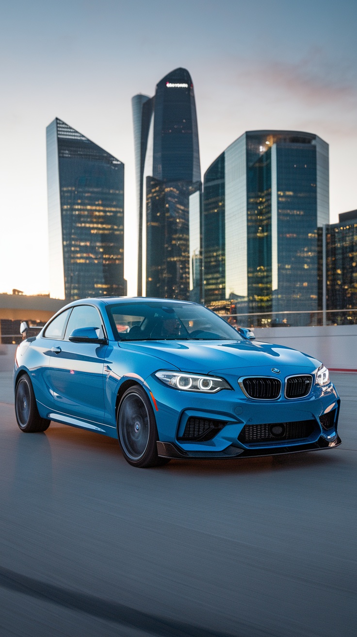 BMW M240I sports car in an urban setting