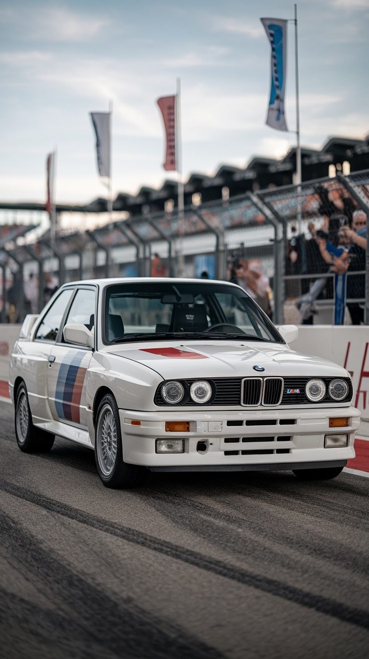 BMW E30 M3 on a racetrack