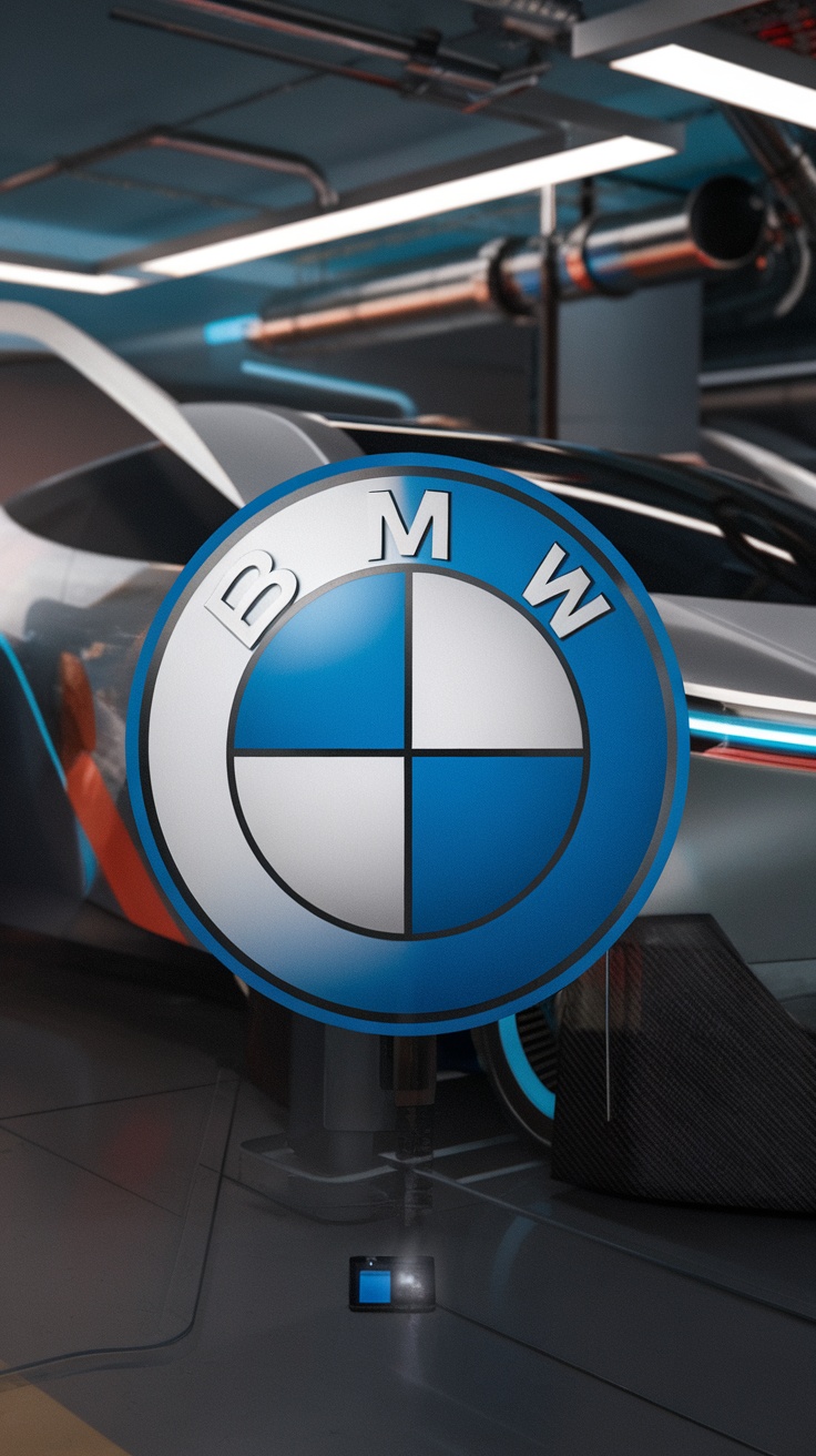 BMW logo in a modern setting