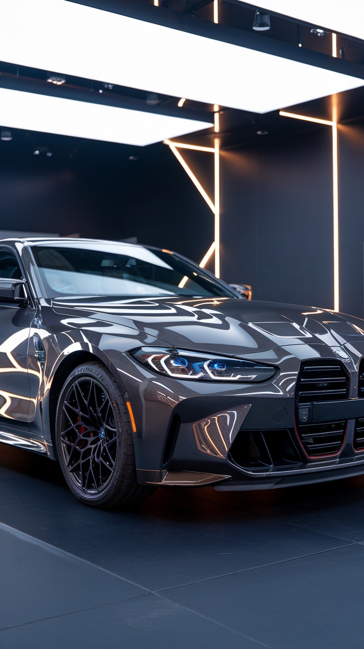 BMW M4 G82 Carbon Edition showcasing its sleek design and aggressive front.