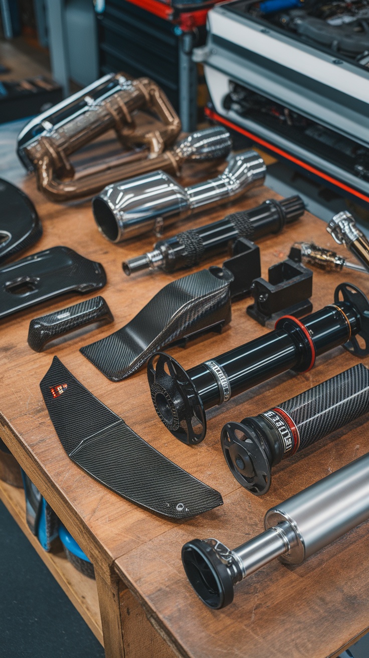 A collection of performance parts for BMW M5 F90.